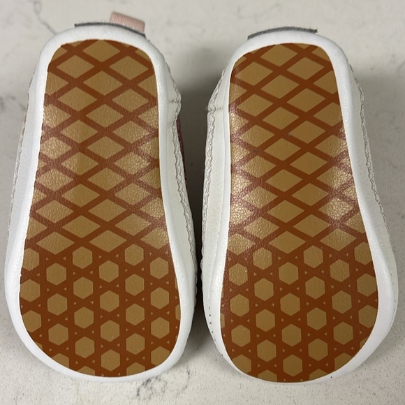 VANS Old Skool crib shoes Size 1 Baby Glittery Pink Kids Shoes - Picture 9 of 17